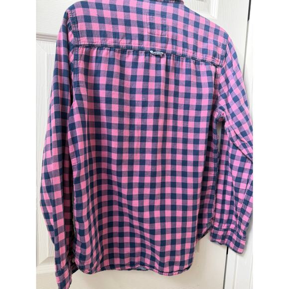 Abercrombie & Fitch Pink and Blue Plaid Button Down Top - Picture 4 of 6